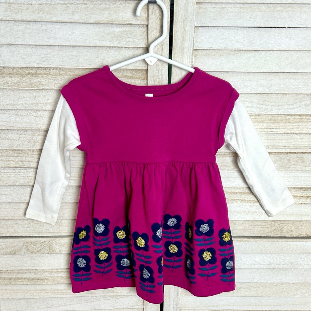Tea Collection Bouquet Layered Sleeve Dress Toddler Size 2